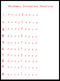 Rhythmic Dictation Template